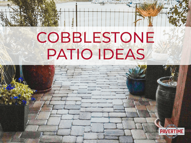 Cobblestone patio for a Texas backyard.