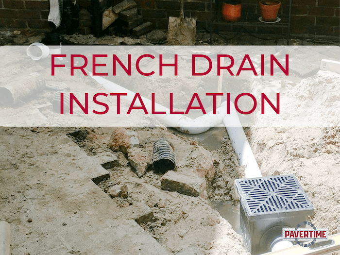 French drain installation for Houston home done by Pavertime.