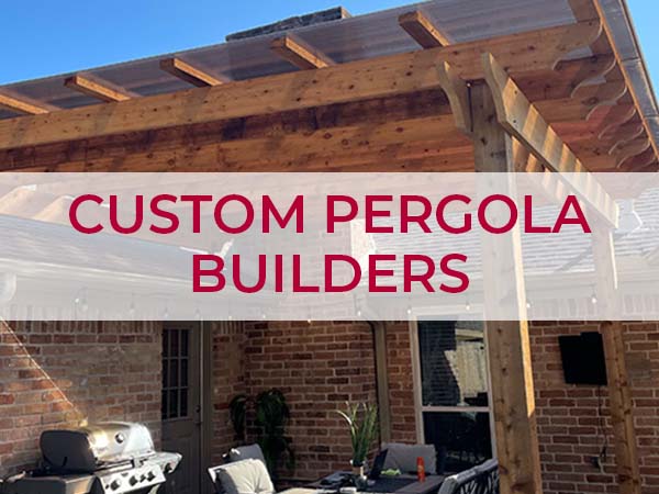 Custom pergola built for a Houston, TX resident.
