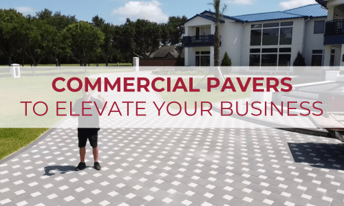 Commercial pavers at a place of business