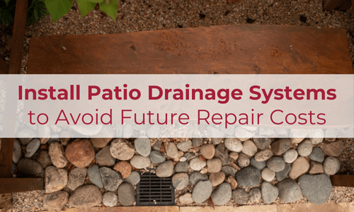 Patio drainage system installed by Pavertime
