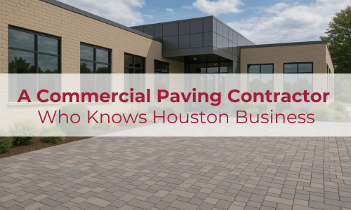 Exterior of a business location with commercial pavers installed
