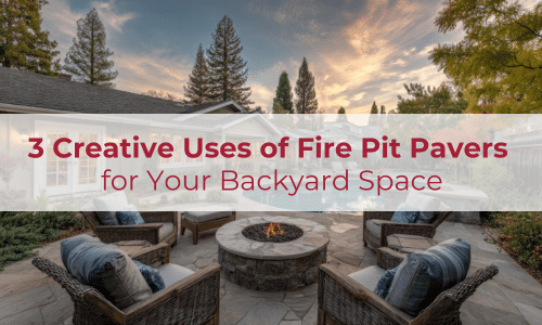 Outdoor fire pit in a backyard setting